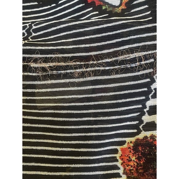 New ALI MILES Butterflies Floral Striped Abstract Art to wear Boho Tunic Bell 2X - Picture 14 of 16